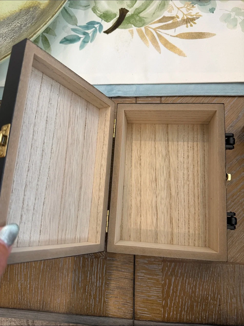 Ring Security Box for ring bearer - Black and Gold
